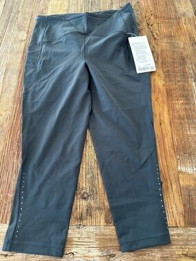 lululemon athletica dark grayWomen's Performance Leggings with Ankle Stud Detail